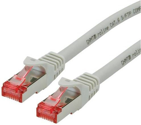 Roline RJ45 Patchkabel CAT 6 S/FTP Ethernet LAN in Grau, Länge: 5,00 m - Bild 1