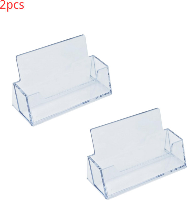 Transparente Visitenkartenbox aus Kunststoff als Visitenkartenetui und Präsentationsständer für deinen Schreibtisch - Bild 1