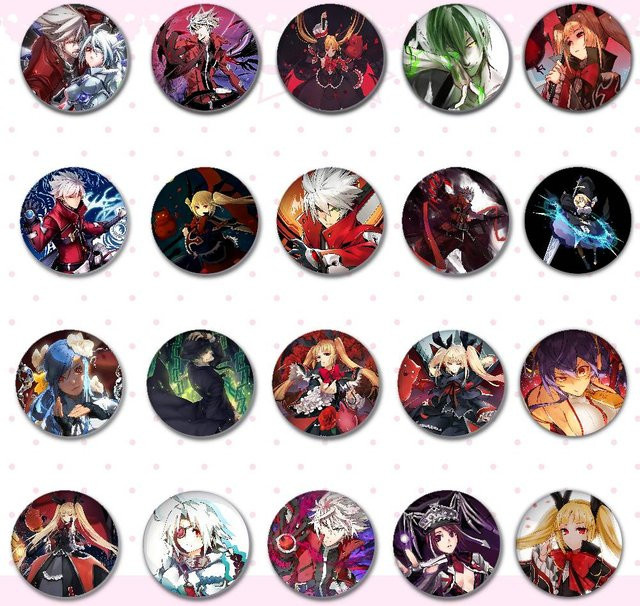 B-Blazblue Brosche, Runde Cartoon Idol Cosplay Abzeichen, Unisex - Bild 1