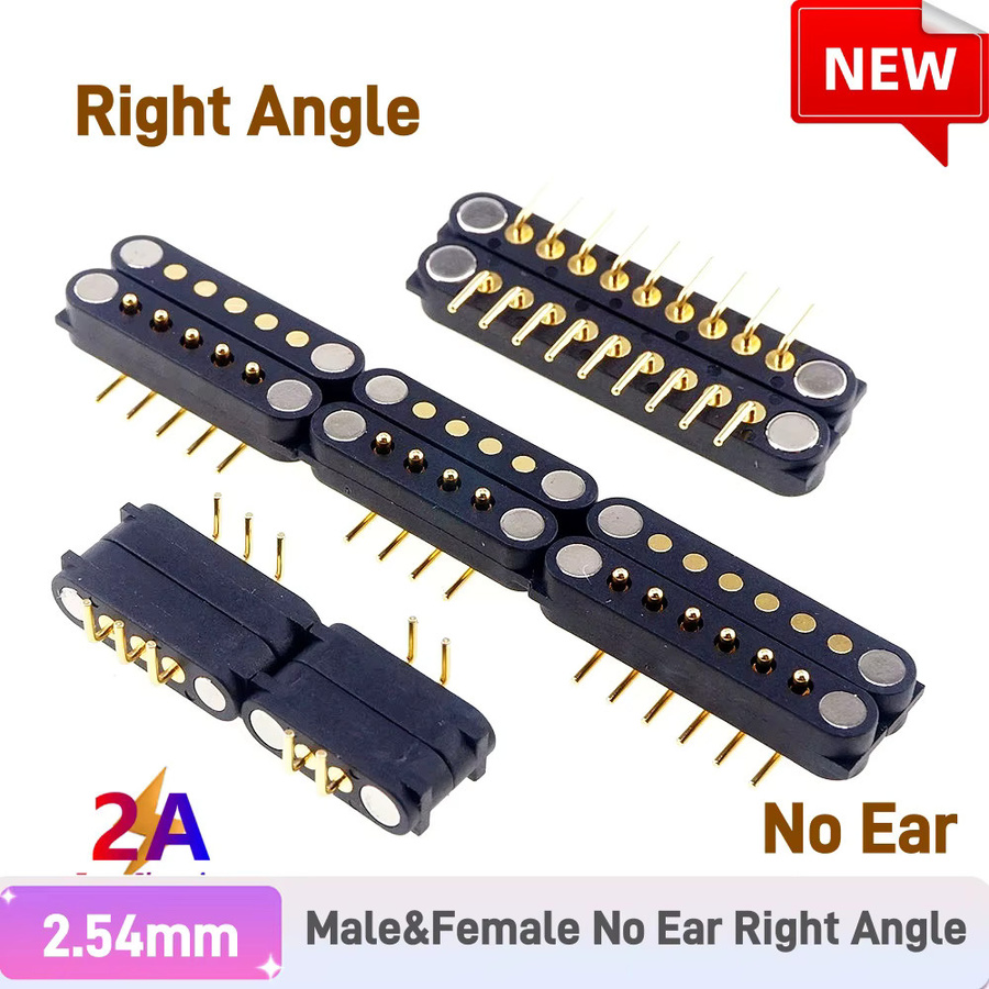 RTLECS Magnetischer Pogo-Pin-Steckverbinder 2A DC Federkontakt Stecker und Buchse in Schwarz mit 2,5mm Abstand - Bild 4