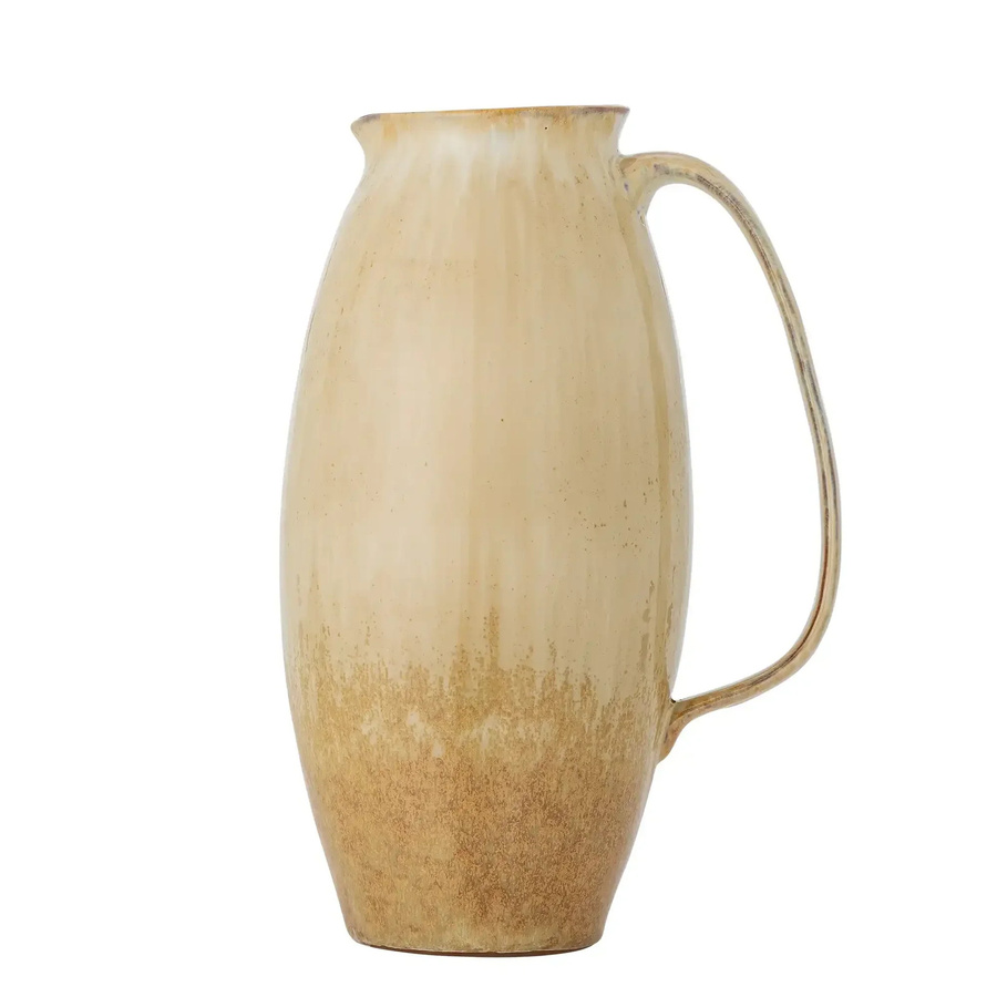 Bloomingville Karaffe Saskia aus Keramik in Gelb, Volumen: 3,6 l - Bild 1