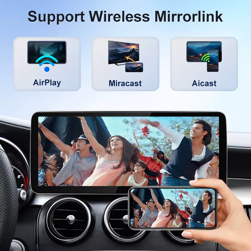 STWEI Linux-Bildschirm mit CarPlay für Mercedes-Benz C-Klasse W205, GLC X253, V, W447, 12,8 Zoll, 2400x900 Auflösung, Schwarz - Bild 4