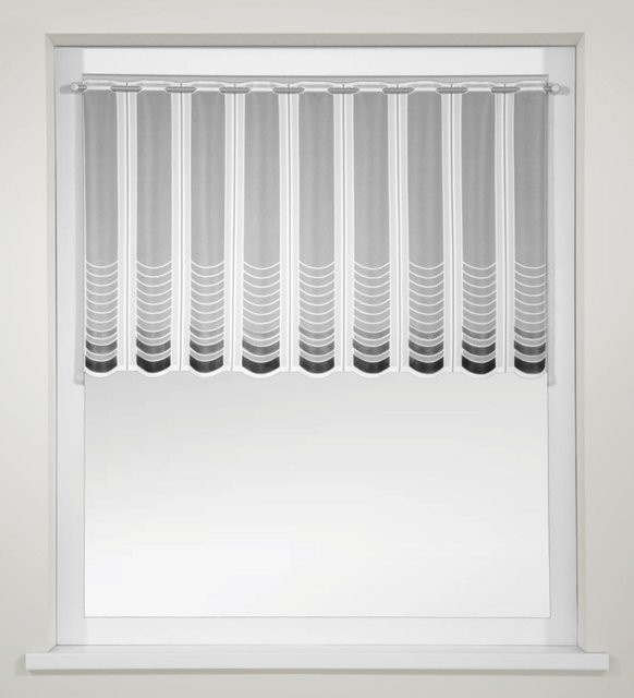Scheibengardine Noah von creative lifestyle in Grau, Breite: 145 cm, Höhe: 75 cm - Bild 1