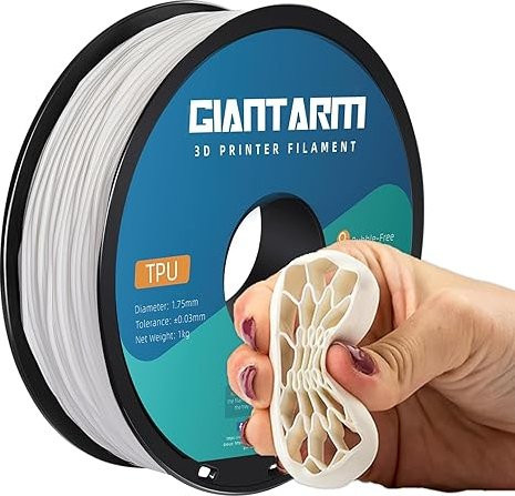 GIANTARM TPU Filament 1,75mm, 1kg, Shore 95A, transparent, weich und flexibel für FDM 3D-Drucker - Bild 1