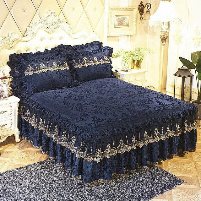 3-teiliges Bettwäsche-Set Your Warm Home Blau mit Spannbettlaken und Kissenbezügen aus Polyester und Viskose, B/T: 180 x 200 cm - Bild 1