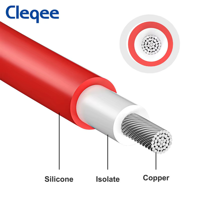 Cleqee 8 Stück Dual 4 mm stapelbare Bananenstecker-Messleitungen aus Silikon für Multimeter und elektrische Prüfungen, 1 m Länge, 1000 V/15 A - Bild 3