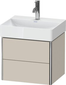 Duravit Waschtischunterschrank Compact XSquare in Tau, wandhängend mit 2 Schubladen, B/T/H: 48,4 x 39,0 x 39,7 cm - Bild 1