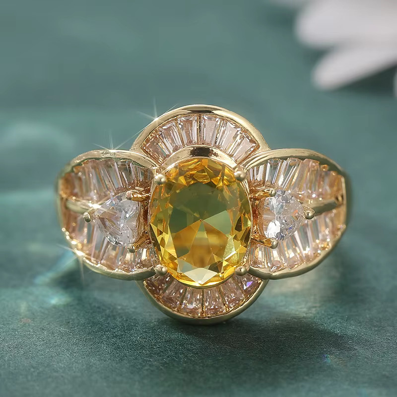 YoYo Ring, Gold, Zirkonia, Damen, Vintage - Bild 2