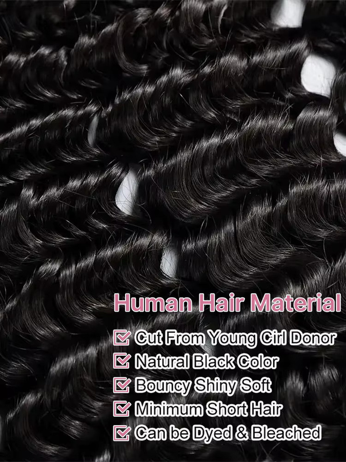 Line hair Deep Wave Glueless Perücke, 40 Zoll, 100% Echthaar, Damen - Bild 5