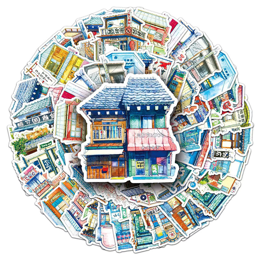 Rspctou Japanische Retro-Aufkleber, Street-Shop-Stil, 10-teiliges Set - Bild 2