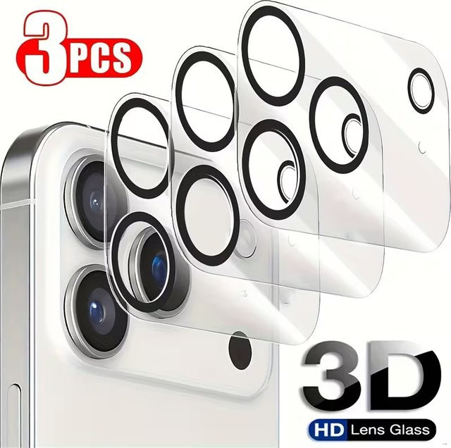 3er-Set Kameraobjektivschutzglas für Apple iPhone 17 Pro Max, 17 Air und iPhone 17, transparent, kratzfest und bruchsicher - Bild 1