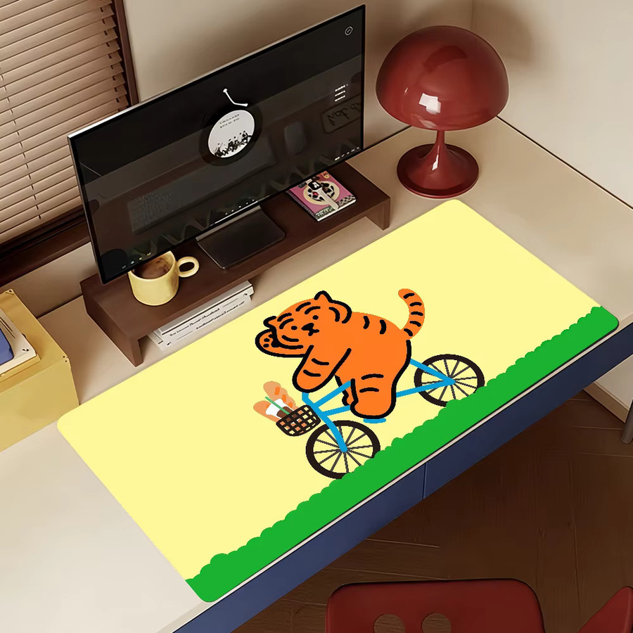 D-DINOTAENG Mauspad Cartoon Design rutschfeste Schreibtischunterlage aus Gummi für PC und Laptop - Bild 4