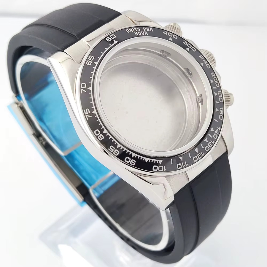 OUMASHI Uhrengehäuse Edelstahl, Keramiklünette, 39 mm, Uhrenzubehör - Bild 3