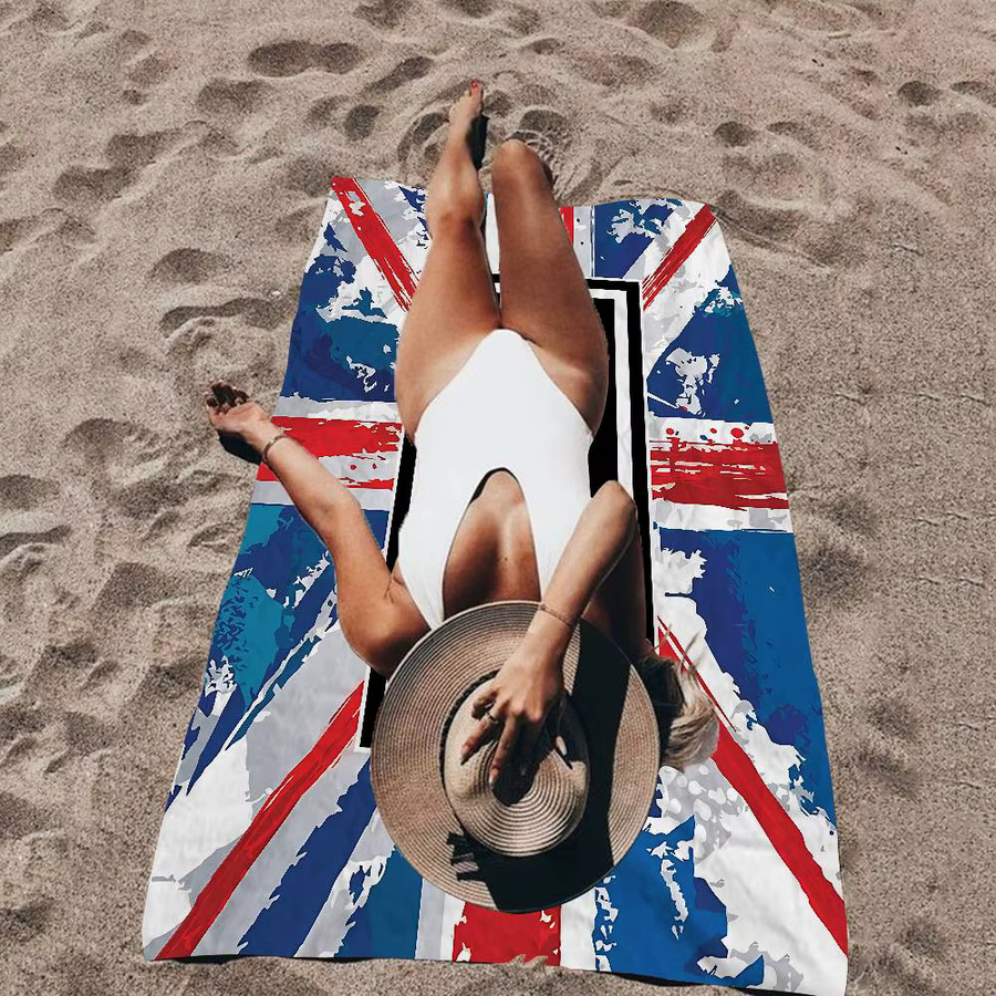 Potdemiel Mikrofaser-Strandtuch Rock Band O-Oasis in Multicolour, saugfähig und schnell trocknend für Yoga, Schwimmen oder Reisen - Bild 3