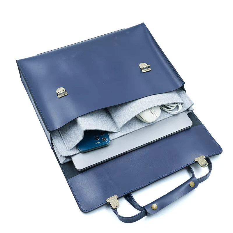 JGTKECO 2-in-1 Laptop-Umhängetasche und Handtragetasche für 13 bis 16 Zoll in Blau - Bild 2