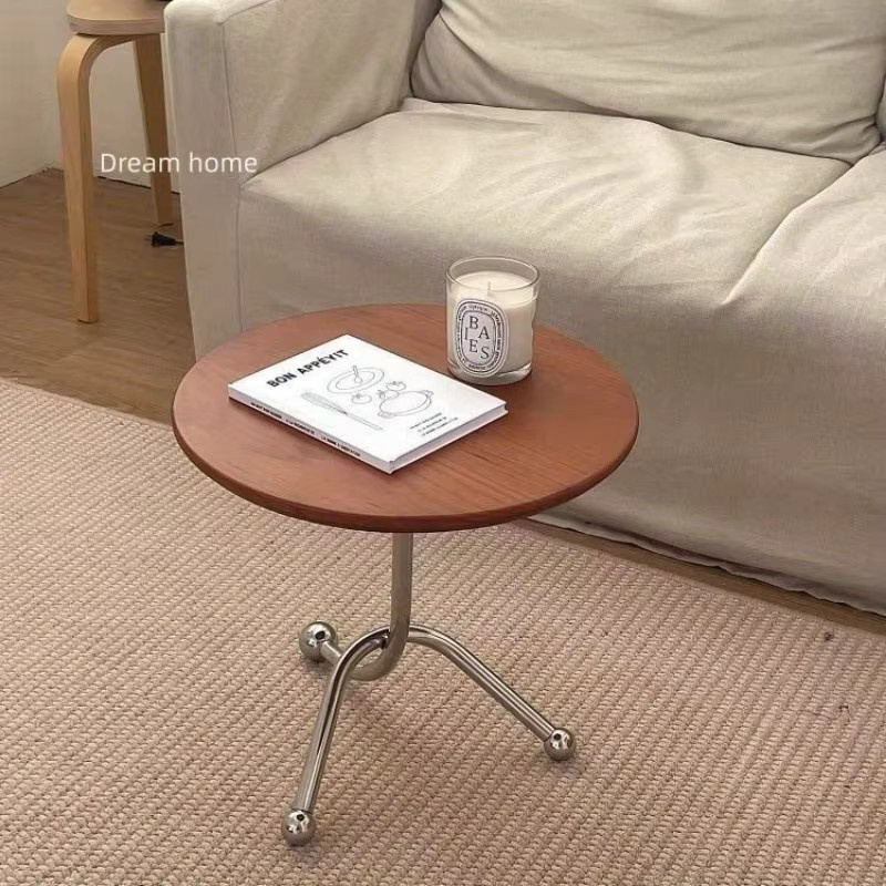 Runder Couchtisch im skandinavischen Design von LIUSHADUOLA in Schwarz oder Braun - Bild 1