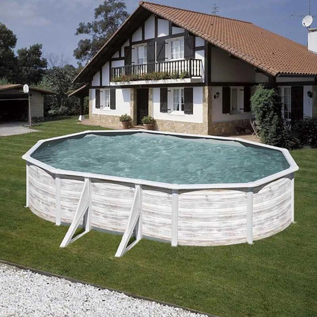 Gre Aufstellpool Finlandia Oval mit Nordicoptik in Nordicweiß, B/T/H: 500 x 300 x 120 cm