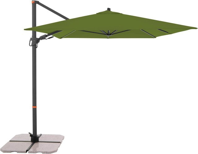 Doppler Pendelschirm MyZone in Grün mit Kurbelmechanik, B/T/H: 320 x 240 x 250 cm - Bild 1