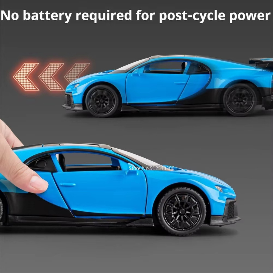 caipo Chiron Bolide Automodell, 1:32, mit Licht und Sound, Metall, Rot - Bild 3