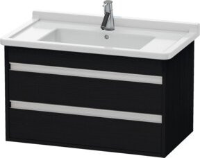 Duravit Waschtischunterschrank Ketho wandhängend mit 2 Schubladen in Weiß, B: 80 cm, T: 45,5 cm, H: 48 cm - Bild 1