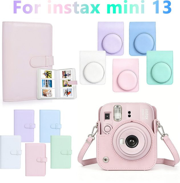 Fujifilm Instax Mini 13 Kameratasche aus PU-Leder in Grün mit Schultergurt - Bild 1
