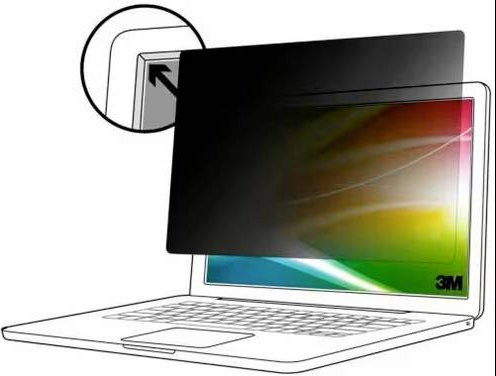 3M Bright Screen BP156W9E Blickschutzfolie für Notebooks in Schwarz, 39,6 cm (15,6 Zoll), Bildformat 16:9 - Bild 1