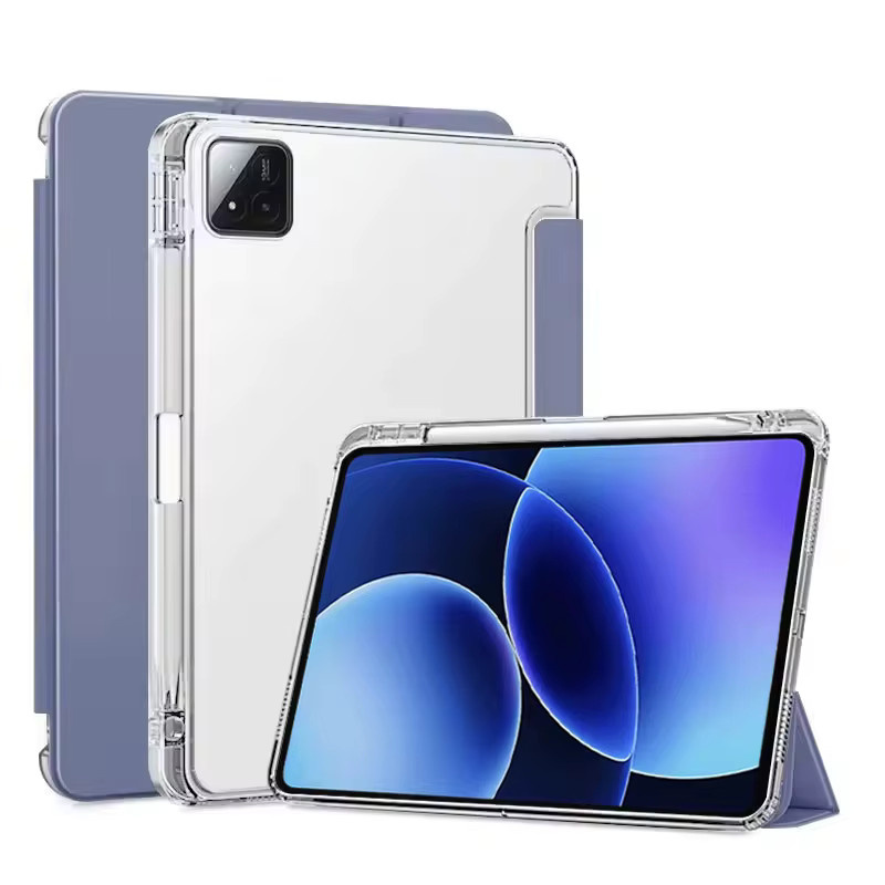 Xiaomi Schutzhülle für Poco Pad X1 und Xiaomi Pad 8 / Pad 8 Pro mit Stifthalter, dreifach faltbar, aus PU-Leder, Farbe: Schwarz, 11,2 Zoll - Bild 1