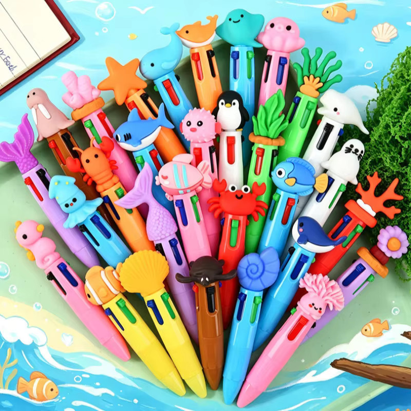 25er Set Kawaii Meerestiere 4-in-1 Kugelschreiber und Tintenstifte in Mehrfarbig für Kinder und die Schule - Bild 3