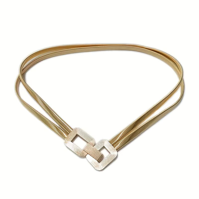 Taillenkette Metall, Goldene doppelsträngige elastische, Damen - Bild 2