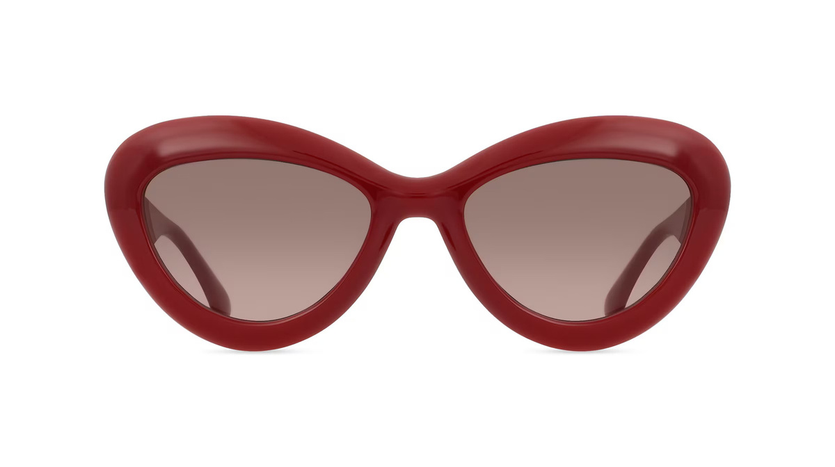 Moschino 163/S Sonnenbrille Cat Eye, Vollrand, Kunststoff, rot, Damen - Bild 1