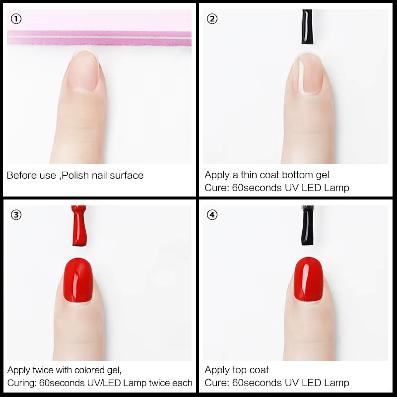 NAILCO N17 Gel-Nagellack Top & Base Coat, 15 ml, glänzend, HEMA-frei - Bild 3