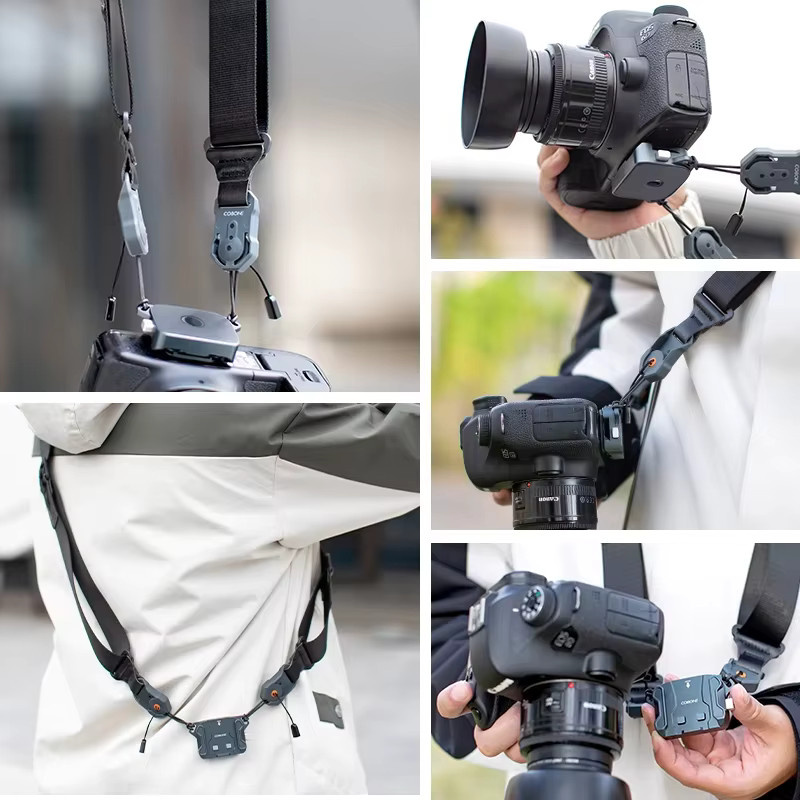 XILETU Quick Release Schultergurt Basis Kamera Sling Adapter mit Fast Release Plate für Fujifilm Canon Sony in Schwarz - Bild 3