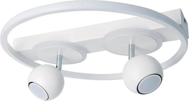 Näve Spot LED-Deckenleuchte Ronda 2-flammig in Weiß, Durchmesser: 40 cm - Bild 1