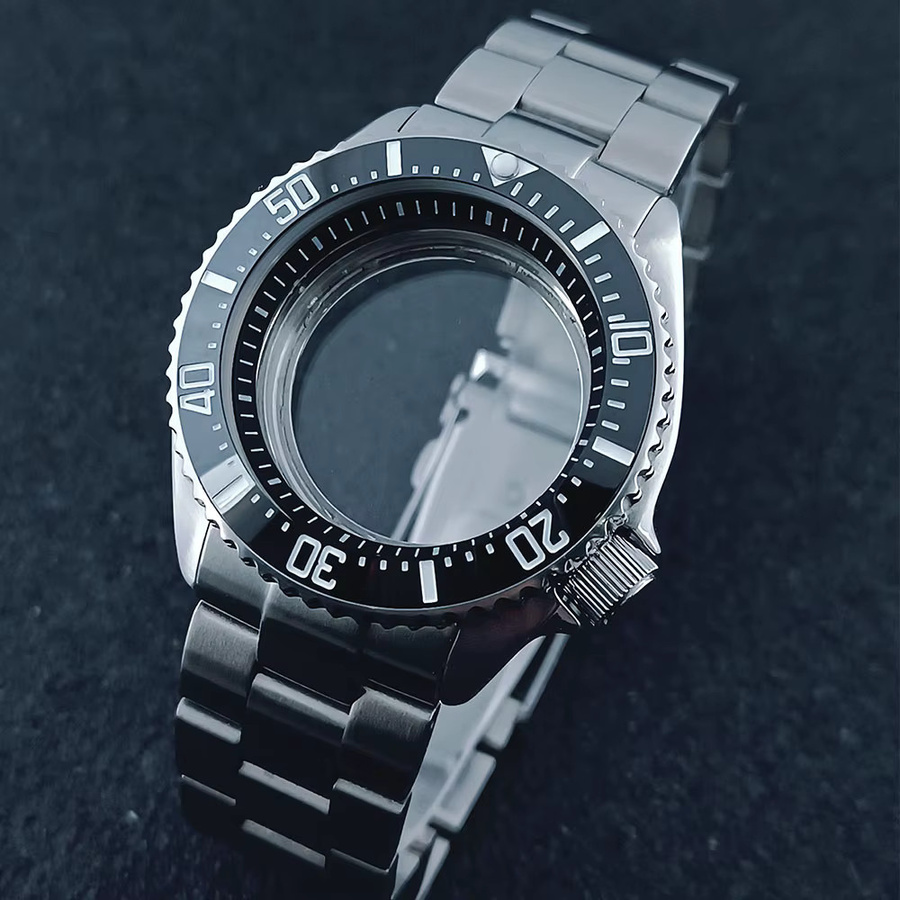Dwayne Campbell Uhrenbox, Edelstahl, Schwarz, Silbrig, 42 mm - Bild 1