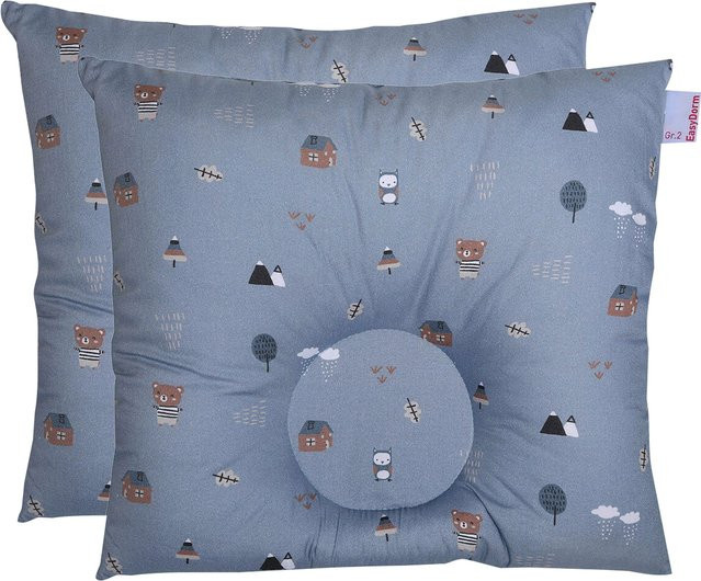 Babydorm EasyDorm Kopfkissen für Babys in Blau, Gr. I, mit Polyester-Watte und Baumwolle, waschbar bei 30°C - Bild 1