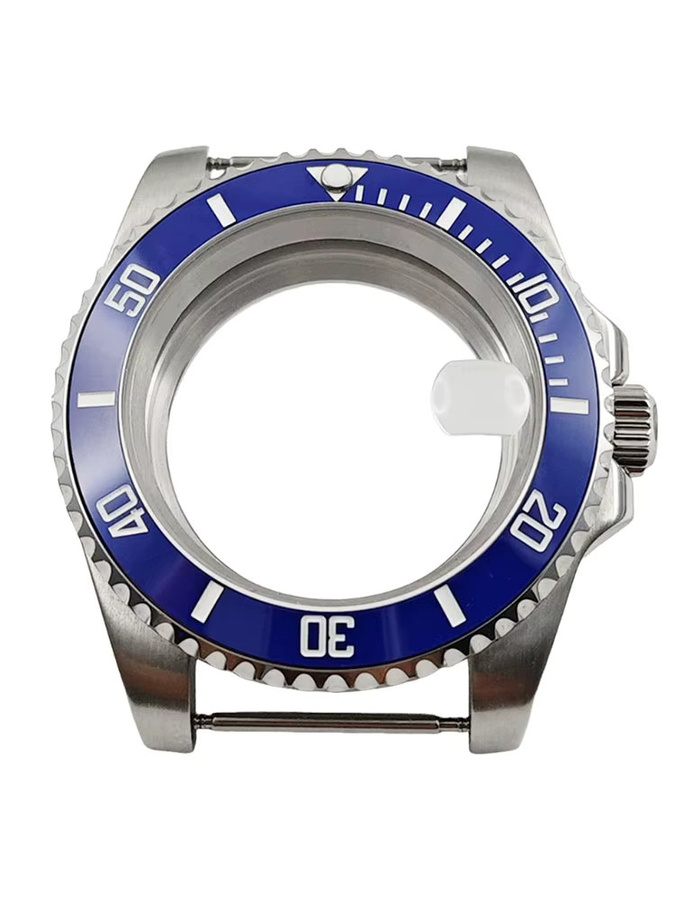 HUANXIAO Uhrengehäuse Edelstahl, Silber, 40 mm, Saphirglas, Unisex - Bild 2