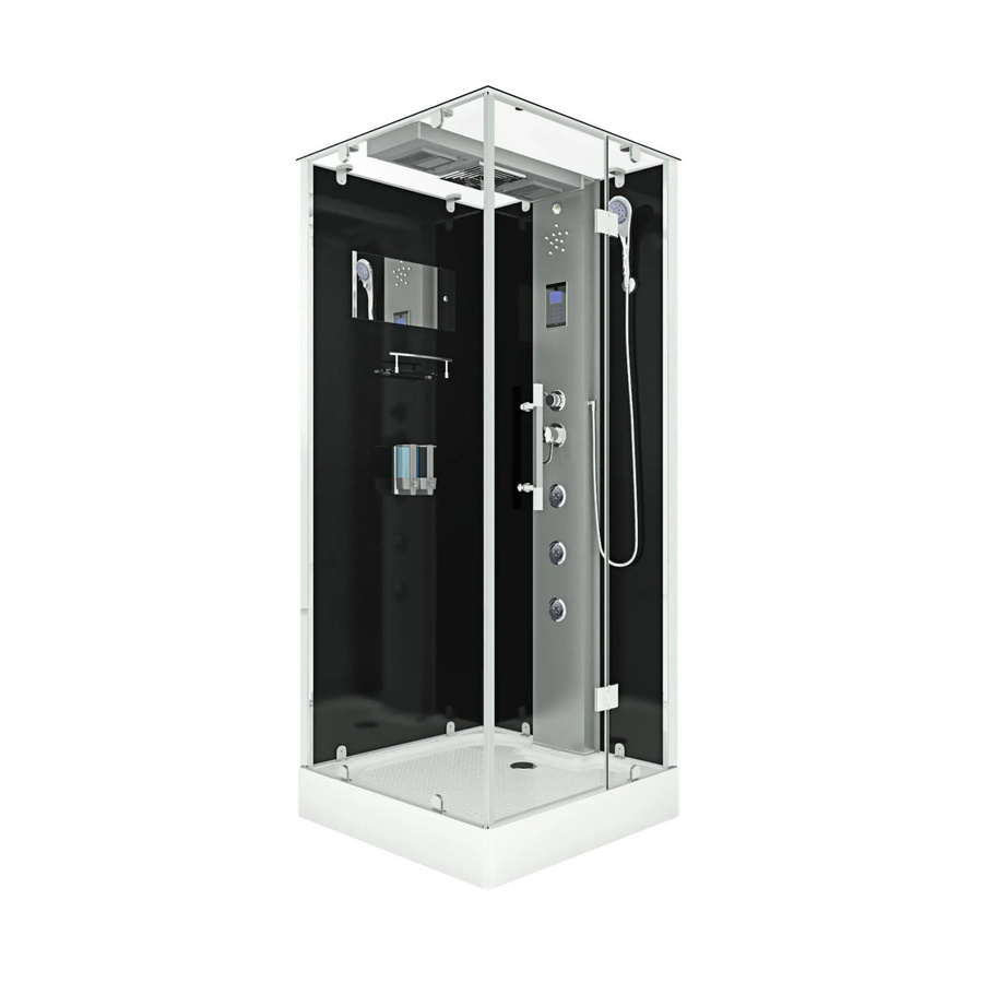 AquaVapore Dampfdusche Duschkabine mit Regendusche, Handbrause, Körperdüsen und LED-Beleuchtung, B/T: 90 x 90 cm - Bild 2