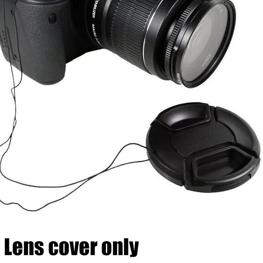 Objektivdeckel Halterung und Abdeckung in Schwarz für Canon, Nikon und Sony Kameras - Bild 5