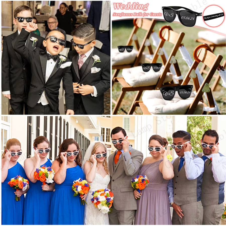 XMSJ Sonnenbrille, Vollrand, Square, Kunststoff, weiß, schwarz - Bild 4