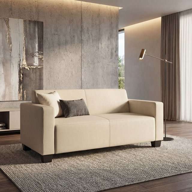 MCW Moncalieri Modular 2-Sitzer Sofa in Beige aus Kunstleder - Bild 1