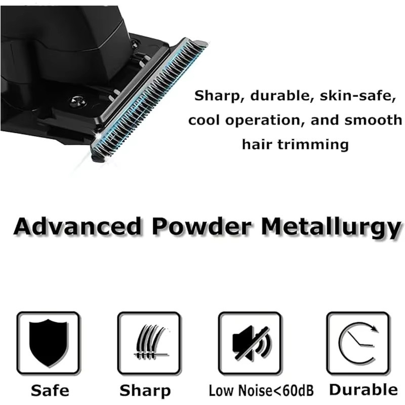 Kemei KM-2299 Elektrischer Haarschneider, Schwarz, Unisex - Bild 6