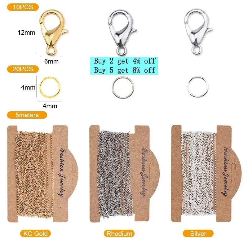QIAO Kabelketten-Kit Kupfer, 5 Meter, Unisex - Bild 2
