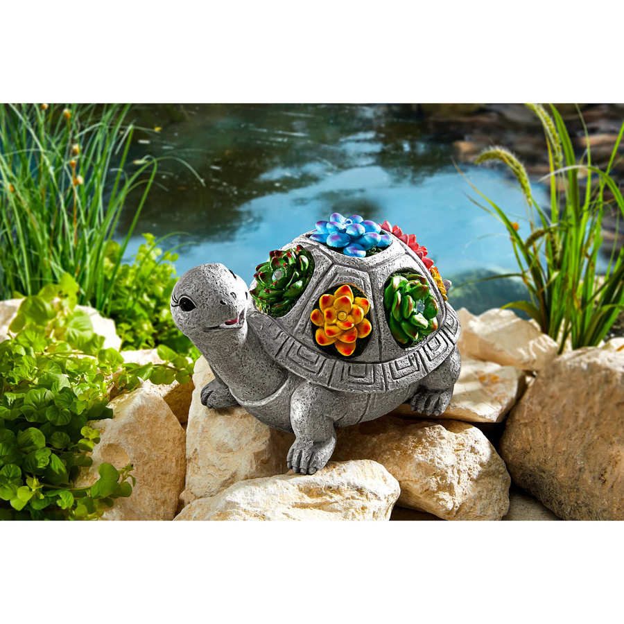 Solar-LED-Dekofigur Schildkröte Marie von viva domo in Grau und Multicolour - Bild 2