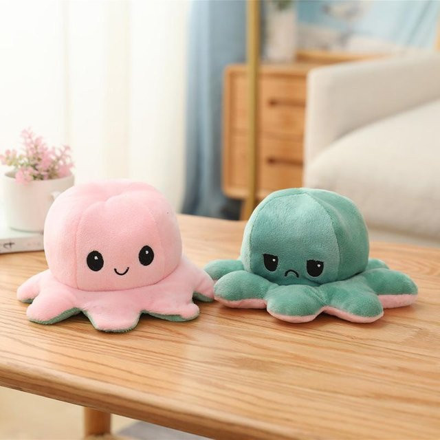 Wendbare Oktopus-Puppe, Plüschtier, 20cm - Bild 1