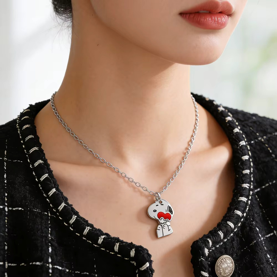 Bandai Halskette, Snoopy Cartoon, Silber, Unisex - Bild 3