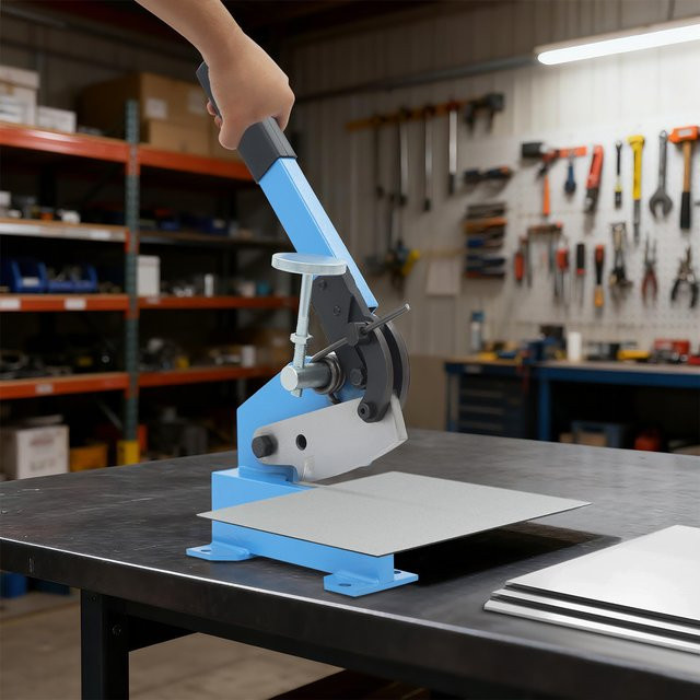 Manuelle Metallschere Bymaocar aus Stahl in Blau mit Handhebel für Rundstahl bis 1,1 cm - Bild 1