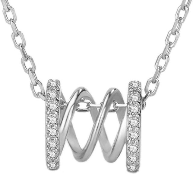 Halskette 925 Sterlingsilber, Damen, gray - Bild 1