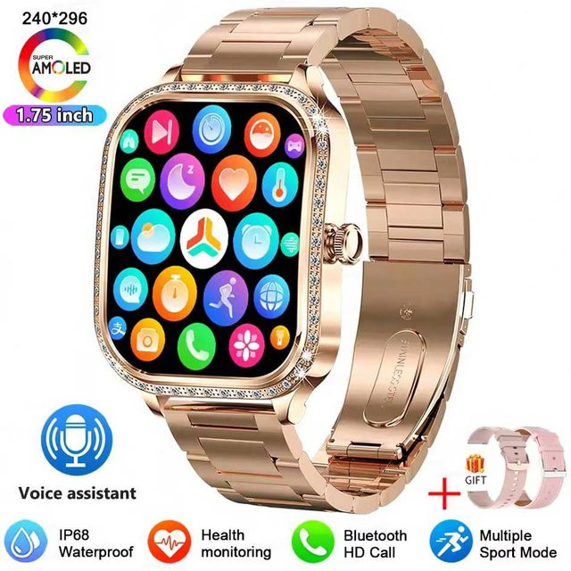 Lucky Start Smartwatch, Gold, Edelstahl, Damen, GPS - Bild 1