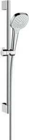 Hansgrohe Brause-Set Croma Select E Vario mit Brausestange und Handbrause, chrom/weiß, Höhe: 66,9 cm - Bild 1