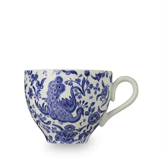 Burleigh Pottery Tee-Set Blauer Pfau in Blau mit Tasse und Untertasse - Bild 2